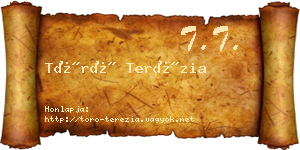 Törő Terézia névjegykártya