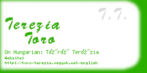 terezia toro business card